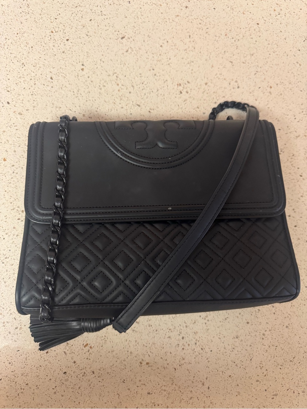 Tory Burch Fleming Matte Black - Pre-Owned